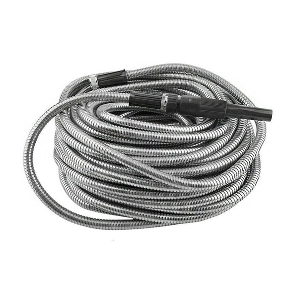 MOKKHNB Garden Hose Water Pipe Silver Kink Resistance 1Pack for Garden Use