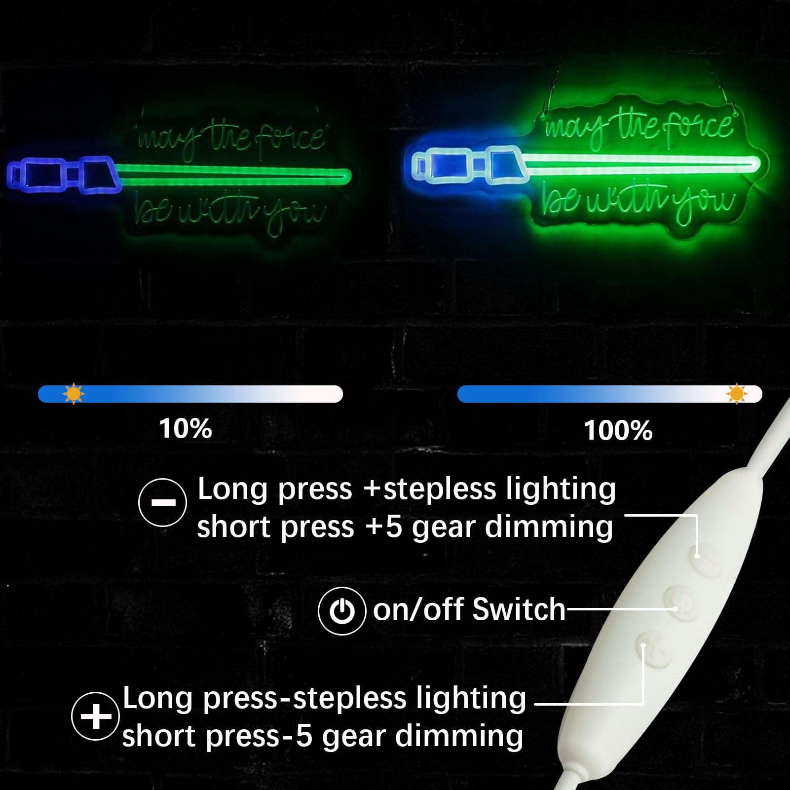 Futuristic Sword Neon Sign LED Dimmable Light Wall Decor USB Lamp for Bedroom Gaming Room Party Decor