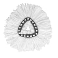 thumbnail image 2 of O Cedar Accesorios de repuesto de paño de fregona de fibra triangular (4 piezas), 2 of 10