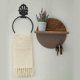 thumbnail image 2 of American Country Style Cast Iron Retro Towel Ring Rack Hanging Ring, 2 of 5