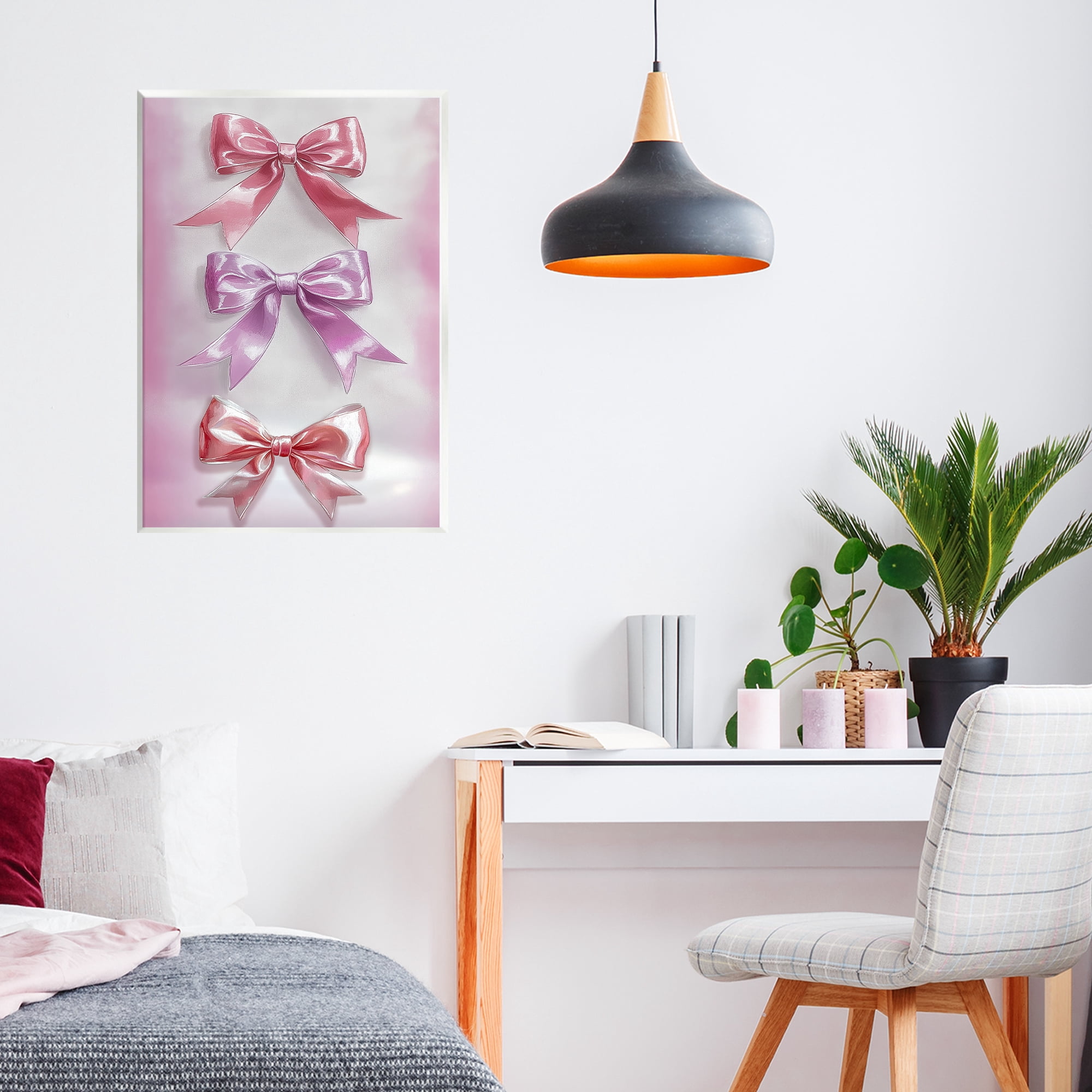 Stupell Industries Blush And Satin Elegance Wall Plaque Art, design by Annabelle Hall