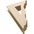 thumbnail image 6 of Ekena Millwork 5 1/2"W x 20"D x 32"H Funston Traditional Rough Cedar Woodgrain TimberThane Bracket, Primed Tan, 6 of 6