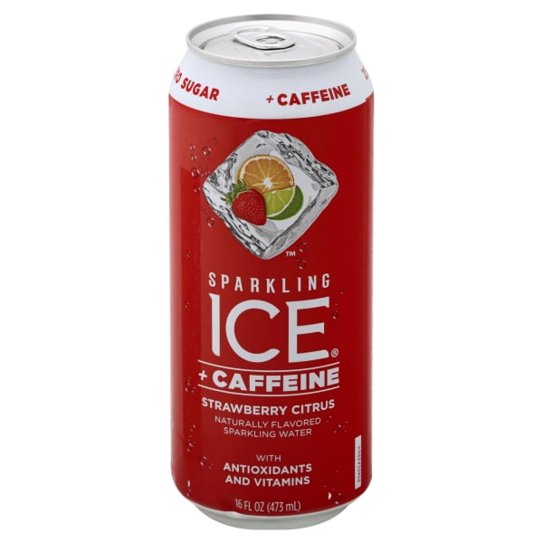 Sparkling Ice + Caffeine Strawberry Citrus Naturally Flavored Sparkling
