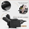 thumbnail image 5 of AECOJOY Reclining Sofa with 2 Console& Bluetooth Speakers, Manual RV Recliner Couch with USB Ports&4 Cup Holders, 2 Side Pockets Recliners on Clearance Home Theater Seating, Faux Leather in Black, 5 of 8