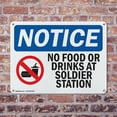 thumbnail image 4 of (2 Pack) No Food Or Drink At Solder Station OSHA Notice Sign 18 Inch X 12 Inch Indoor / Outdoor Rust-Free Aluminum Metal Signs for Workplace, Workshop, and Construction Site, Made in, 4 of 8