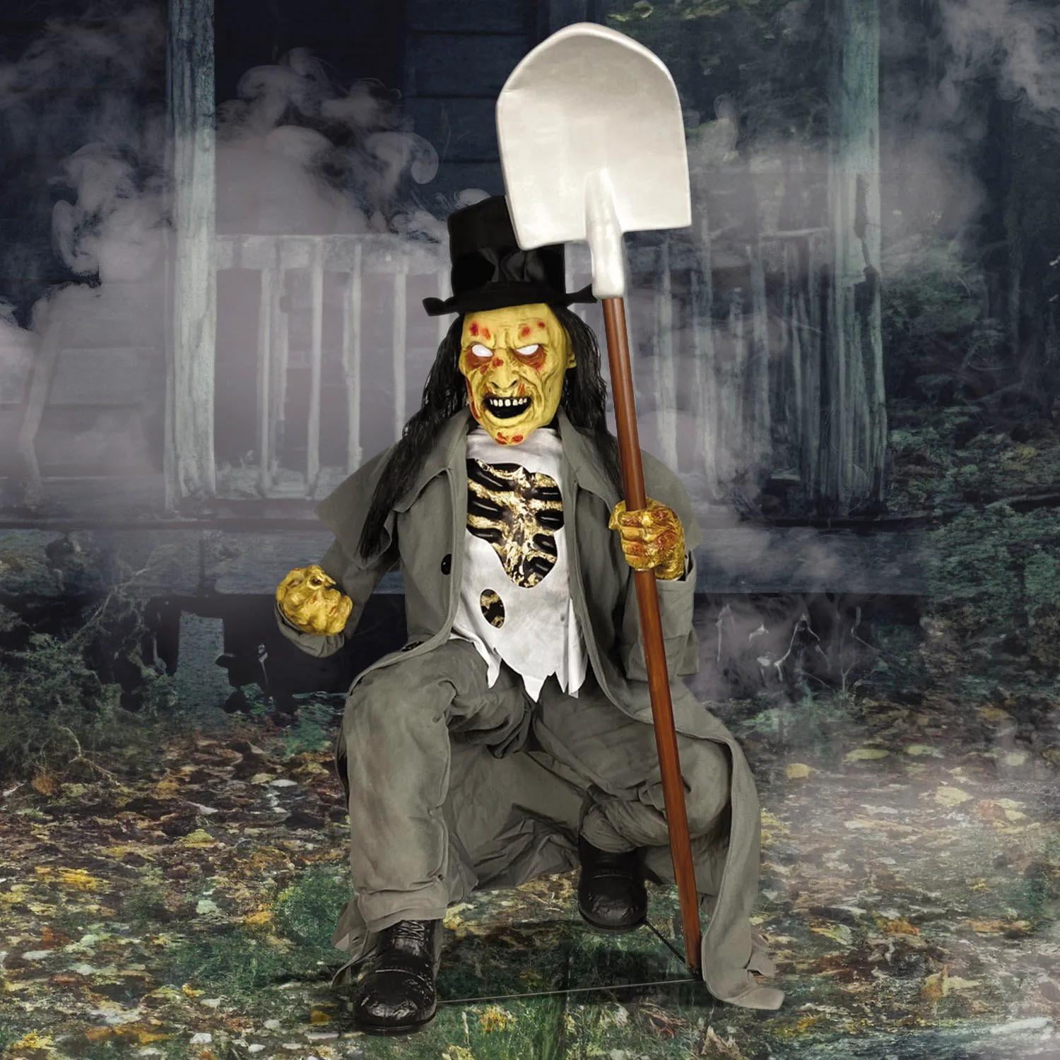 Seasonal Visions Animated Lunging Haggard Witch Halloween