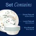 thumbnail image 6 of Corelle Wildflower Scatter 12-Piece Glass Dinnerware Set (Service for 4), 6 of 11
