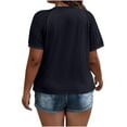 thumbnail image 3 of Neewe Womens Plus Size Round Neck T Shirts Short Sleeve Tops Casual Summer Tshirts Loose Fit Tee L-5X, 3 of 6