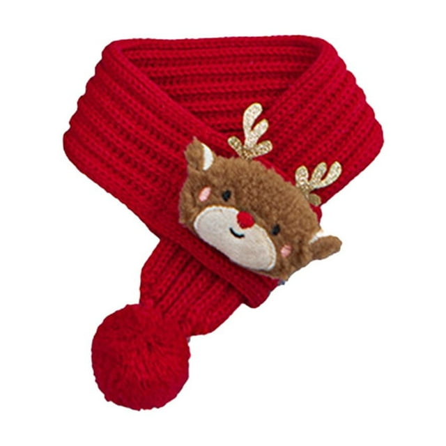 Knit Christmas Pet Scarf Cat Dog Holiday Accessory Apparel