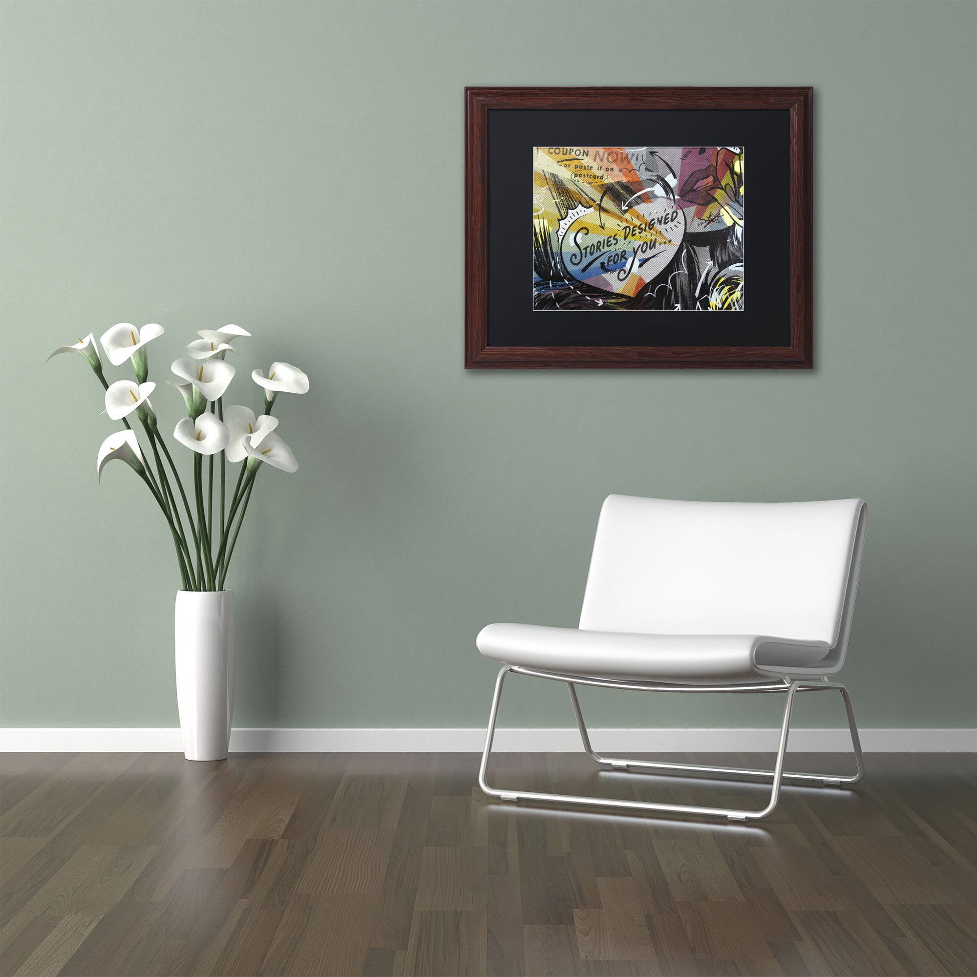 Trademark Fine Art "Coupon Stories" Canvas Art by Dan Monteavaro Black Matte, Wood Frame