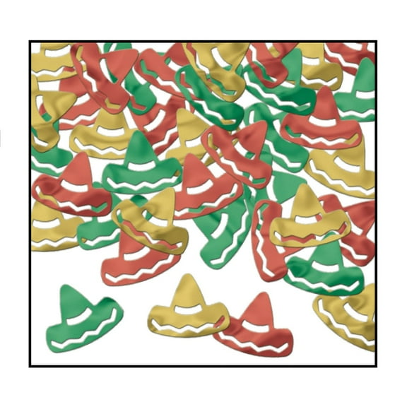 Party Central Club Pack of 12 Red and Green Fanci-Fetti Fiesta Sombrero Celebration Confetti Bags 1