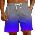 thumbnail image 5 of HOOMEUMY Men's Summer Gradient Color Swim Trunks Mesh Lining with Pockets Quick Dry Beach Shorts Board Shorts Multi-color XXXXXL, 5 of 9