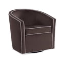 thumbnail image 2 of Brown Velvet Swivel Chair For Nursery - Soft, Safe, 360 Degree Swivel, Contrasting Welt Office Desk Comfortable, Rotation, Stylish Appearance, 2 of 3