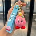 thumbnail image 2 of Kirby Cartoon Modeling Keychain Ring Handbag Bag Pendant Couples Keychains Set Anime Key Chain, 2 of 3