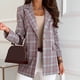 thumbnail image 4 of ICHUANYI Clearance Women's And Winter Fashion Street Casual Long Sleeve Plaid Suit Coat(Red, XL) ICHUANYI WER2023081003118, 4 of 6