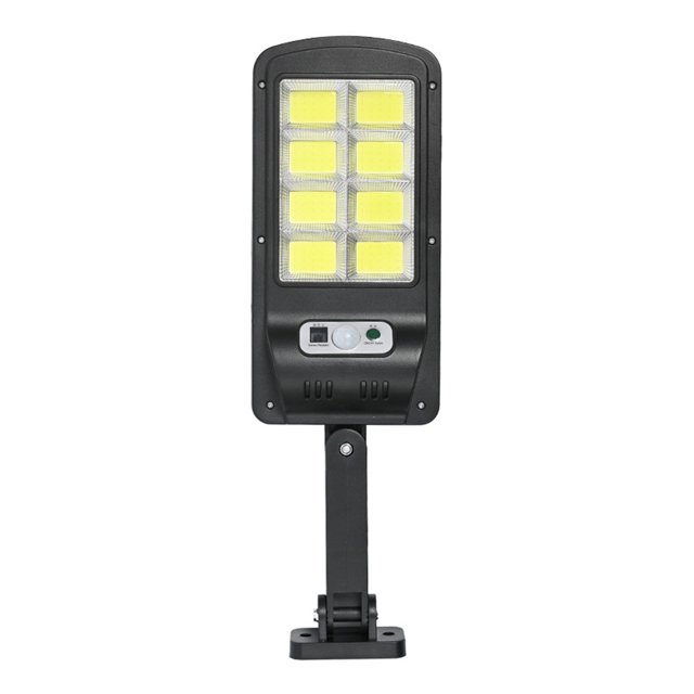 Inteprter 160 COB Solar LED Farola Impermeable PIR Sensor de movimiento Lámpara de control remoto inteligente 1200W Jardín exterior Luz de pared de Iluminación y accesorios lámpara de 8 rejillas Inteprter HA005678-03B