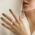 thumbnail image 2 of Anillo Estilo Hueco para Mujer Joyeria Brillante Anillo Abierto de Moda Anillo de Promesa de Moda, 2 of 5