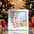 thumbnail image 3 of Christmas Diamond Art Kit, 7.09in Christmas printed canvas with Frame Holiday Craft Gift, 3 of 6