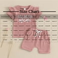 thumbnail image 3 of Fatuov Summer Two-Piece Outfit Set for Girls Cute Print Soft Short Set for Outdoor Clothes 2 Years, Hot Pink, 3 of 3