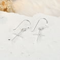 thumbnail image 7 of Aeravida Simple Skinny Cross .925 Sterling Silver Dangle Earrings | Classic Sterling Silver Dangle Earring | Earring for Women and Men | Cross Dangle Earrings | Religious Ornament | Speacial Day Gift, 7 of 7