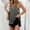 Gray#03, variant on Summer Tank Top for Women Plus Size Scoop Neck Spaghetti Double Strap Pleated Shaping Camisole Casual Solid Crewneck Racerback Loose Comfy Sleeveless Shirts