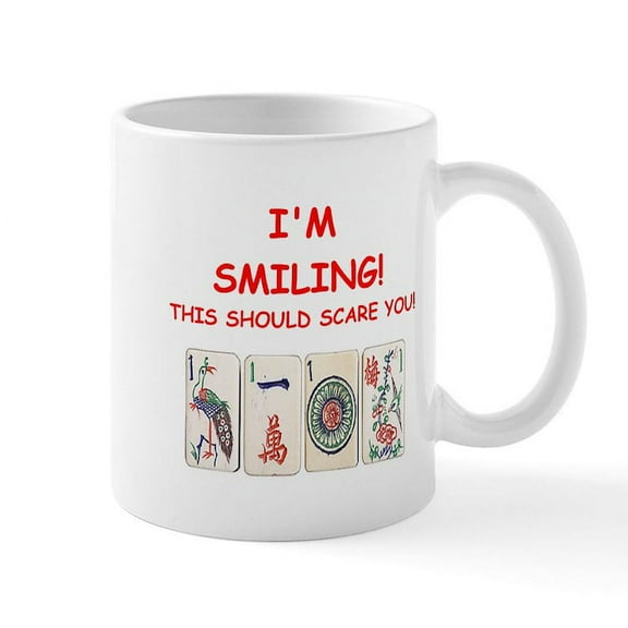 CafePress - Mahjong Joke Mugs - 11 oz Ceramic Mug - Novelty Coffee Tea Cup