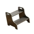 thumbnail image 1 of Lipstore Wood Step Stool Furniture Portable Two Step Stool for Adults Kitchen Nursery Dark Gray, 1 of 8