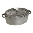 thumbnail image 1 of STAUB La Cocotte 6.75 L Cast Iron Oval Cocotte, Graphite-Grey, 1 of 4