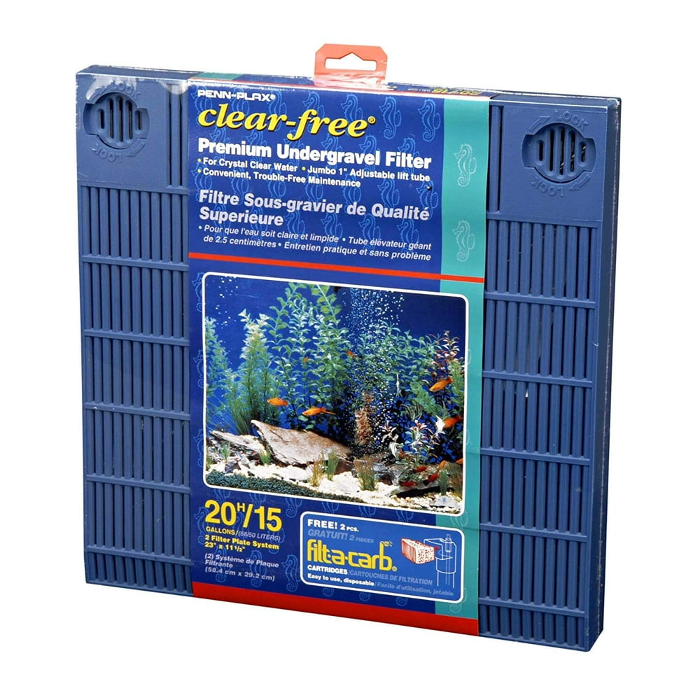Penn Plax Premium Under Gravel Filter System for 20 Gallon Fish Tanks