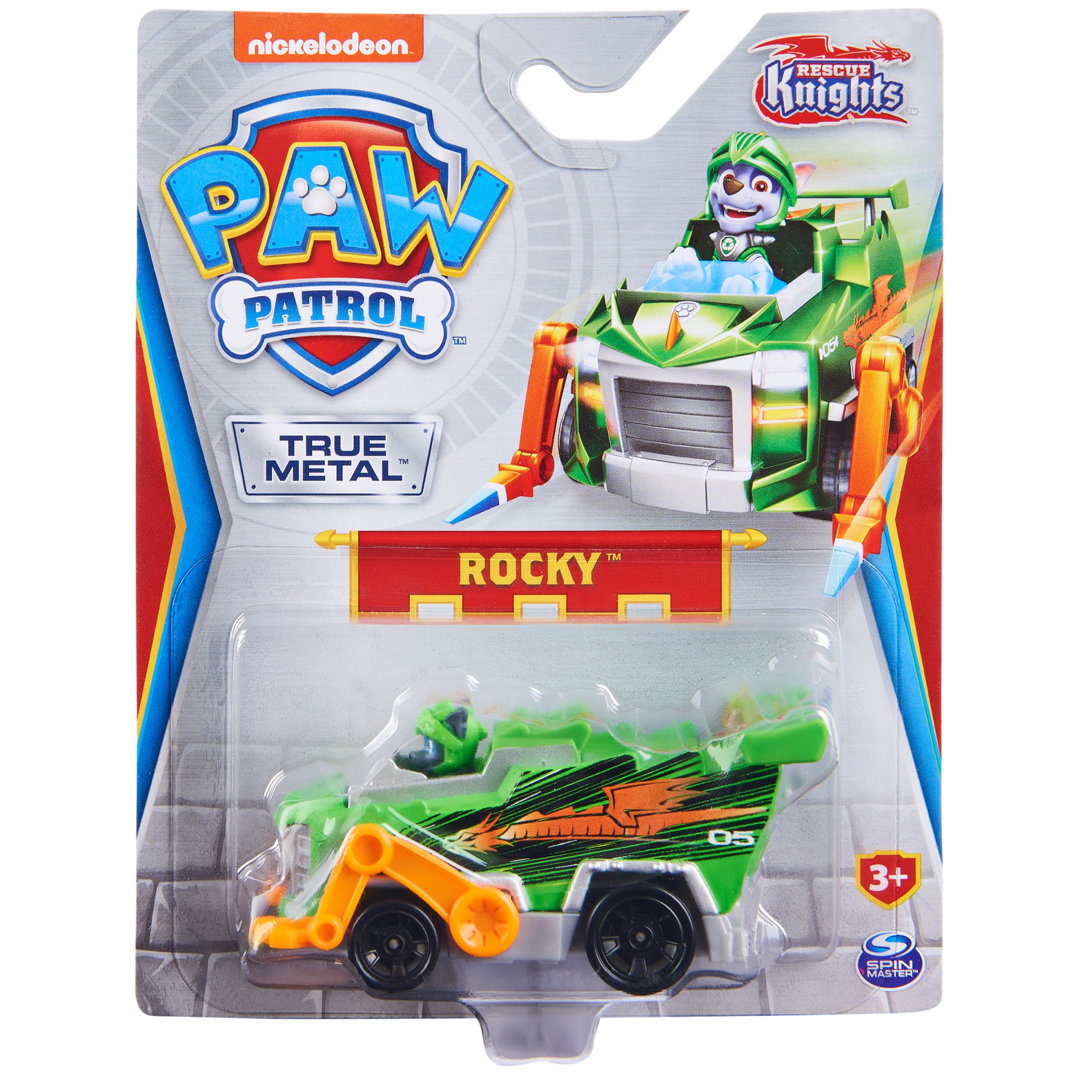 PAW Patrol, True Metal Rocky Collectible DieCast Toy Car, Rescue