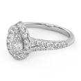 thumbnail image 3 of AFFY Shank Halo Solitaire Engagement Rings for Women, 1.20 Carat (ctw) Pear And Round Lab Grown Diamond Ring In 14K White Gold Over 925 Sterling Silver F-G-H, SI Quality Size-5, 3 of 6