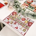thumbnail image 2 of Juego de 4 manteles individuales navideños, mantel de muñeco de nieve, mantel individual navideño, decoración de mesa para mesa de cocina, cena navideña de temporada, 2 of 5