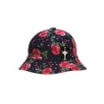 thumbnail image 1 of TopHeadwear 6-Panel Bucket Hat - Roses - Navy, 1 of 2