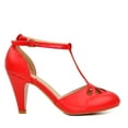 thumbnail image 4 of Chase & Chloe Women's Pepper Mary Janes - Vintage Cutout Low Kitten Heels Retro T Strap Pumps, 4 of 6
