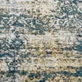 thumbnail image 7 of RUGSOTIC CARPETS MACHINE MADE HEATSET POLYPROPYLENE AREA RUGS - 9'x12', Rectangle Shape, Beige Blue Color, Floral Modern Design, High Pile Machine Made Area Rugs for Living Room, Bed Room (M00006), 7 of 7