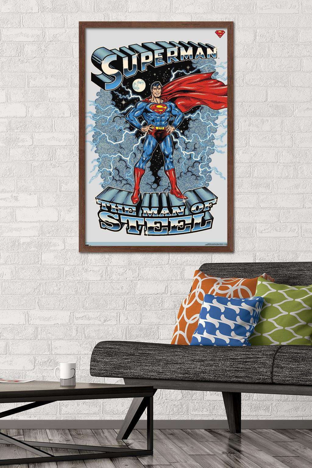 DC Comics Superman - The Man of Steel Wall Poster, 22.375" x 34", Framed