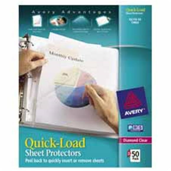 Avery Produits de Consommation AVE73803 Protections de Feuille à Chargement Rapide- 8-.50in.x11in.- Nonglare