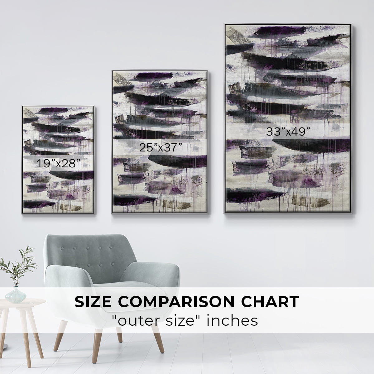 Helix #2 Framed Premium Gallery Wrapped Canvas - Ready to Hang - 27 x 41 - Silver Floating Frame