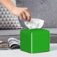 thumbnail image 6 of Tissue Green Box Cover Holder, Square by Xecao - Leather Decorative Organizer for Tabletop, Bathroom, Car, Office, 6 of 8