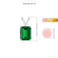 thumbnail image 3 of ANGARA Lab Grown 2.25 Ct Emerald-Cut Emerald Solitaire V-Bale Pendant for Women in 14K White Gold (Size-9x7mm) | May Birthstone, Anniversary, Jewelry Gift for Women | Lab-Grown Emerald Necklace, 3 of 8