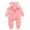 Pink, variant on Luogg Infant Coat Thick Bear Snowsuit Boys Warm Jumpsuit Girls Hooded Baby Girls Coat&jacket Childrens Snowsuit Size 6-12 Months