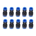 thumbnail image 1 of Phenofice 10Pcs Blue Plastic Connectors Hose Compressor Fittings Quick Release Couplers for Connecting, 1 of 7