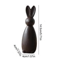 thumbnail image 3 of Vintage Easter Rabbit Figurine, Black Wooden Rabbit, Easter Table Centerpiece, Easter Rabbit Ornament, Wooden Rabbit Decor for Home, Shelf, Tabletop Decor & Easter Gifting, 1pc, 3 of 6