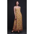 thumbnail image 6 of Bimba Leaves & Ranunculus Floral Print Women Long Maxi Tube Smocked Bodice Dress-Large, 6 of 7