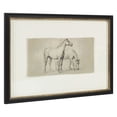 thumbnail image 4 of My Texas House Pair Horses Pencil Drawing Two-Tone Framed Wall Art 24x16, 4 of 6