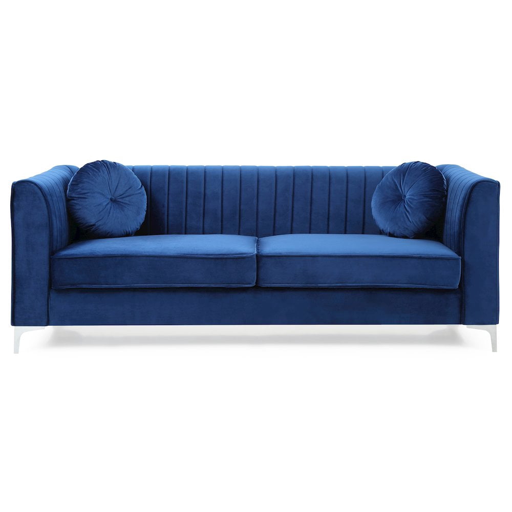 Glory Furniture Delray Sofa in Navy Blue Color