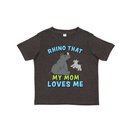 

Inktastic Rhino That My Mom Loves Me with Cute Rhinos Gift Toddler Boy or Toddler Girl T-Shirt