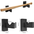 thumbnail image 2 of Baseball Bat Wall Mount Display Rack - Solid Holder for Baseballs, 2 of 4