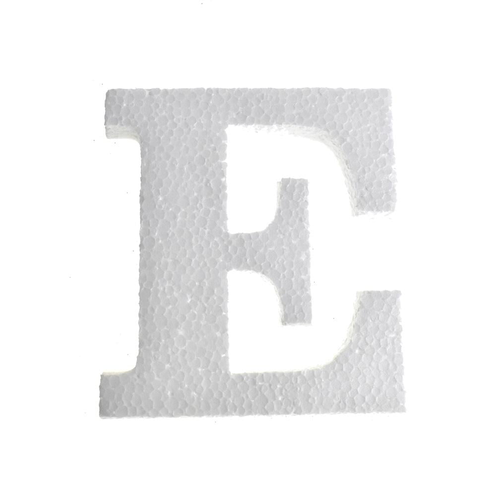 Craft Styrofoam Letter Cut Out "E", 43/4Inch, 12Count
