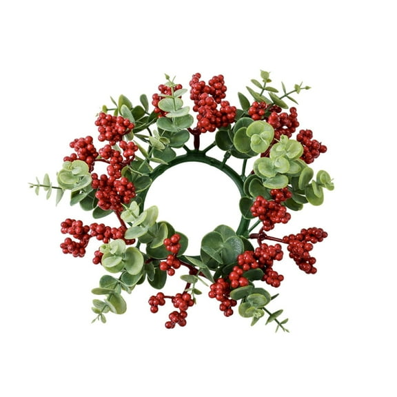 BOPORO Xmas Decor Christmas Wreath Orange Berry Napkin Ring Christmas Decoration Supplies Festive Supplies Indoor